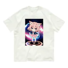 AIオリジナルイラスト　美女男子の癒し効果のミニキャラ Organic Cotton T-Shirt