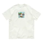 スケートボード、変な癖シリーズのスケートパークで遊ぶ可愛いアヒルちゃん Organic Cotton T-Shirt