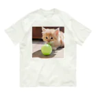 SkyBlueのもふもふな子猫 オーガニックコットンTシャツ