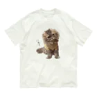 hoimisoの不服そうなペシャンコ猫のあおたろ（ひらがなver.その2） Organic Cotton T-Shirt