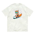 まるアニマル　のスノーボード　キツネ Organic Cotton T-Shirt