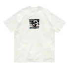 kkb81の眠そうなミニチュア・シュナウザー オーガニックコットンTシャツ