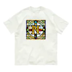 alphabet stained glassのstained glass N Organic Cotton T-Shirt