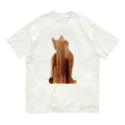 BUNMOMIのおすわり猫シルエット Organic Cotton T-Shirt