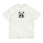 octopaceの子供のパンダ オーガニックコットンTシャツ