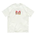 音楽ルー106の親子ネコ オーガニックコットンTシャツ