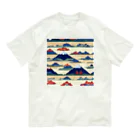 curtisの富士山ピクセルアート オーガニックコットンTシャツ