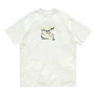 bigbamboofamilyの自由気ままに飛ぶ梟 オーガニックコットンTシャツ