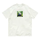 Blue Linksのパプルくん芝生で寝転んでみた オーガニックコットンTシャツ