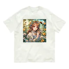 プリンゴブリンの魅惑の庭園ミツバチ子さん Organic Cotton T-Shirt