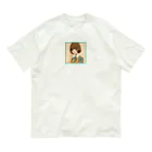 Aina-Kのレトロ♡ガール オーガニックコットンTシャツ