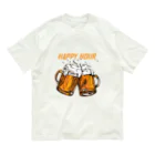 JUNK_HEDDのビールでハッピー オーガニックコットンTシャツ