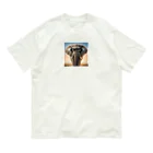 akihotyan.&のWho are you?Elephant オーガニックコットンTシャツ