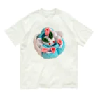 帽子屋の羊のお店の雪どきと雪兎 Organic Cotton T-Shirt