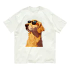 AQUAMETAVERSEのサングラスをかけた、かわいい犬 Marsa 106 Organic Cotton T-Shirt