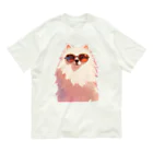 AQUAMETAVERSEのサングラスをかけた、かわいい犬 Marsa 106 Organic Cotton T-Shirt