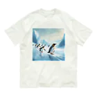 Toppogidaikonの競争するペンギン達 オーガニックコットンTシャツ