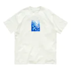 AQUAMETAVERSEの青い薔薇の花園　BLUE PLUM  691 Organic Cotton T-Shirt