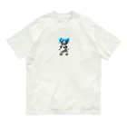 nachu_stayのぷくぷくあおがみがーる オーガニックコットンTシャツ