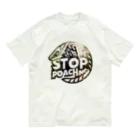 STOP POACHNGのSTOP POACHNG（シルバーバックゴリラ） オーガニックコットンTシャツ