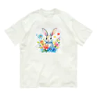 うさぎやの花に囲まれたうさぎ2 Organic Cotton T-Shirt