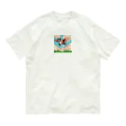 barisukaの空を飛ぶブルドッグ オーガニックコットンTシャツ