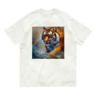 Isaiah_AI_Designの精力的なトラ Organic Cotton T-Shirt