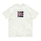 ほっと一息の夜桜 オーガニックコットンTシャツ