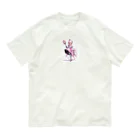 AQUAMETAVERSEのアニメ風ピンクのお姫さま　なでしこ1478 オーガニックコットンTシャツ