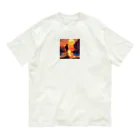 mazislowlifeの夕日の眺め オーガニックコットンTシャツ