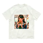 Sawadadaのハンバーガー女子 Organic Cotton T-Shirt