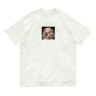 AQUAMETAVERSEの花と蝶の中に入り込む女性　なでしこ1478 Organic Cotton T-Shirt