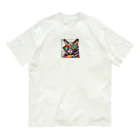 だんのんのカラフルメガネをかけた猫 Organic Cotton T-Shirt