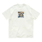 akipen76の恋の相手に必死に求愛しているペンギン Organic Cotton T-Shirt