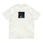 ビビッドストアの星を眺めるかわいい熊 Organic Cotton T-Shirt