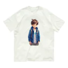 G-EICHISのCute boy A オーガニックコットンTシャツ