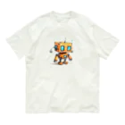 Sachi0625のレトロ戦闘ロボットＨ オーガニックコットンTシャツ