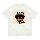 keikei5の力強い表情を見せるロットワイラー🐾 オーガニックコットンTシャツ