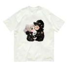 RANRAN2432MPJのライダースLOVEカップル オーガニックコットンTシャツ