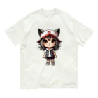 RANRAN2432MPJの猫派アイドル【にゃ美ちゃん】 Organic Cotton T-Shirt