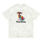 G.O.A.T.designのカラフルな模様を身に纏った犬 Organic Cotton T-Shirt