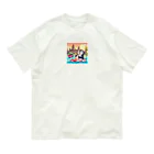 Enjoy 旅SUP!の旅するペンギン　アンコールワットでSUP！ オーガニックコットンTシャツ