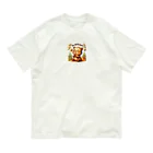 Yuya-Naganoの可愛い小熊が蜂蜜を美味しそうに舐めています Organic Cotton T-Shirt