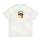 AQUAMETAVERSEの箱からのぞいている子猫　ラフルール　1859 Organic Cotton T-Shirt