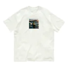 Shuji Nのカエルがサーフィン Organic Cotton T-Shirt