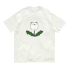 まっさらさろんの【わたげ】わたげみたいなポメラニアン オーガニックコットンTシャツ