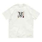 マニーのわんちゃんグッズの ボルゾイ（犬）をモチーフにしたわんちゃんNo.2 Organic Cotton T-Shirt