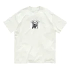 鼻ぺちゃ犬と和猫のデッサンフルブルON オーガニックコットンTシャツ