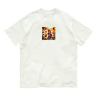 パパネコのキャットandフラワー Organic Cotton T-Shirt