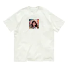 ブラウンの「ひらり、ひらり」 Organic Cotton T-Shirt